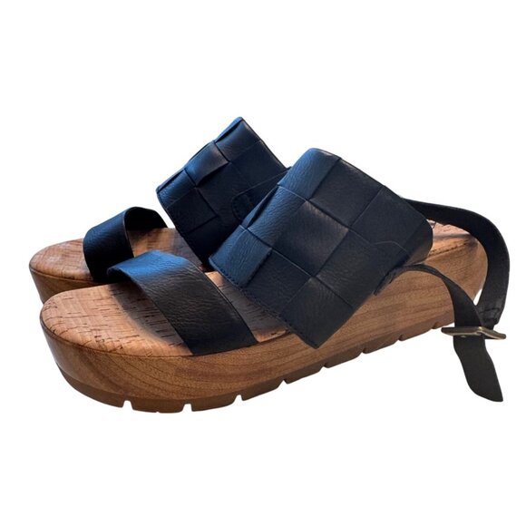 Kork Ease Fraya Platform Sandal Size 8 Black Leather Open Toe NWOB Buckle NWOB - Picture 7 of 11